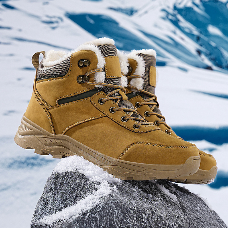 Crossfit Outdoor - Men's Fleece-Lined Warm Lace-Up High-Top Snow