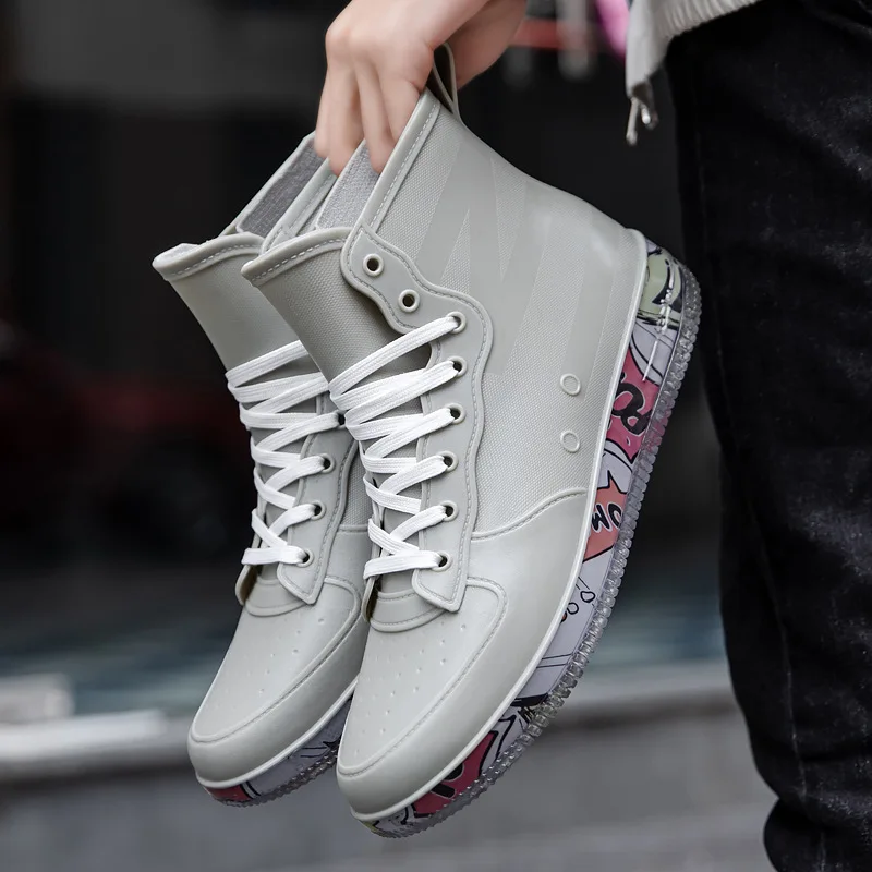 Men Rain Boots Fashion Trendy  - огляд і ціна Crossfit Male