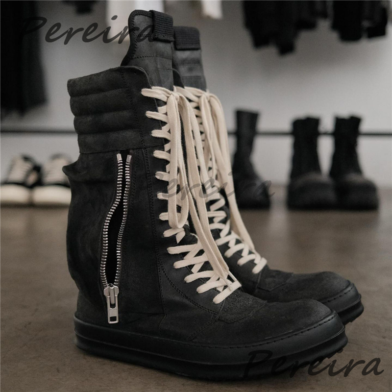 Black Suede Flat High Top Snea - огляд і ціна Crossfit Male