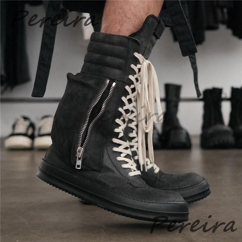 Black Suede Flat High Top Snea - огляд і ціна Crossfit Male